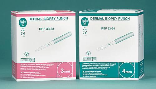 Punch Biopsy Sterile Disposable Dermal 3 mm OR G .. .  .  